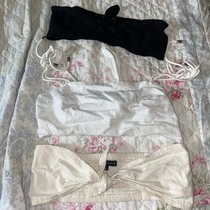 Bundle of 3 cotton crop tops